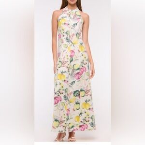 Linen Backless Maxi Dress